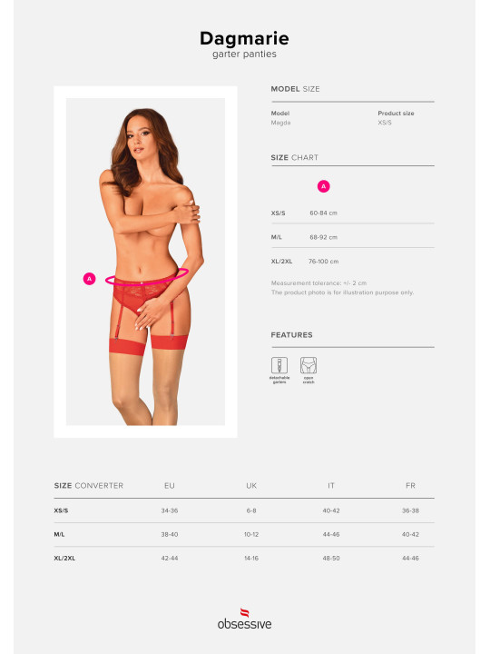 Dagmarie Culotte jarretière Rouge