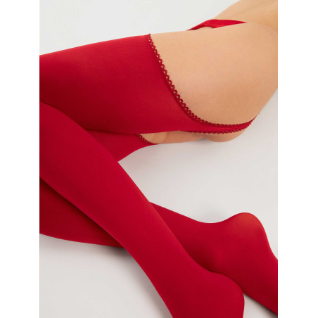 Diavola Bas jarretelles 60 DEN - Rouge