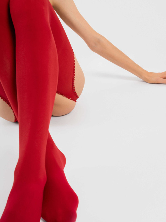 Diavola Bas jarretelles 60 DEN - Rouge