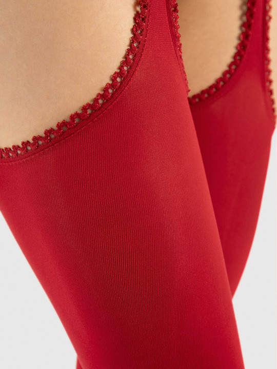 Diavola Bas jarretelles 60 DEN - Rouge
