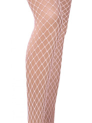 TI019 Collants Résille - Blanc