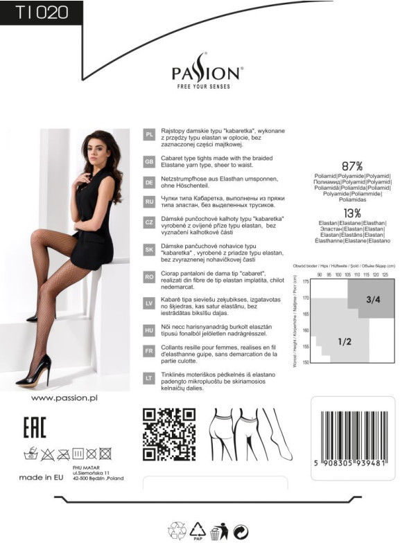 TI020 Collants Résille - Blanc