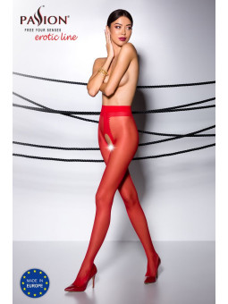 TI007R Collants ouverts 20 DEN - Rouge