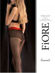 Firelight Collants 20 DEN - Noir et rouge