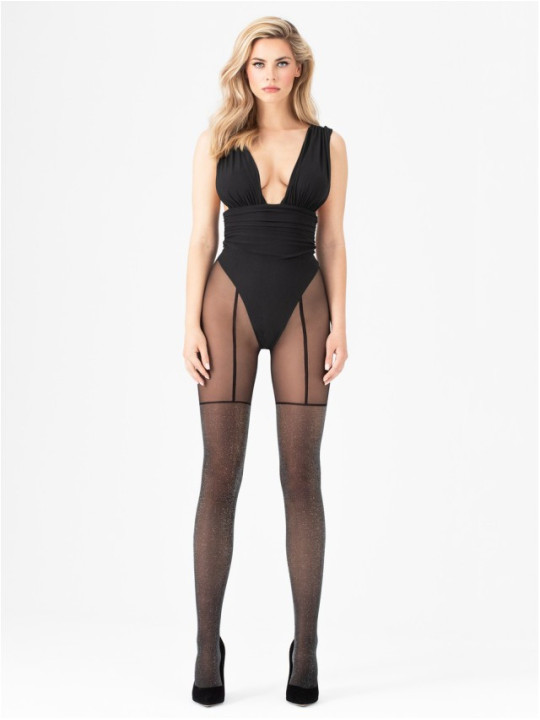 Stardust 40 den - noir paiellettes