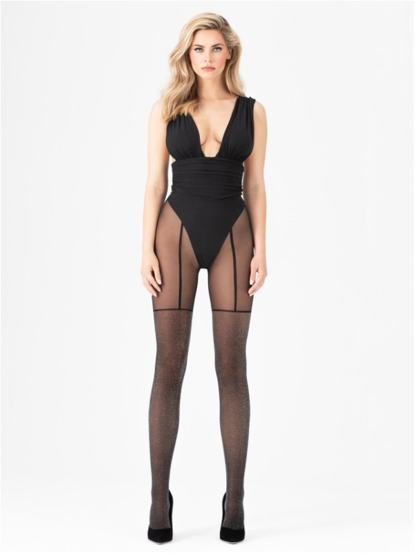 Stardust 40 den - noir paiellettes