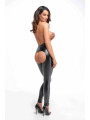 F304 Leggings Taboo wetlook avec entrejambe et fesses ouvertes