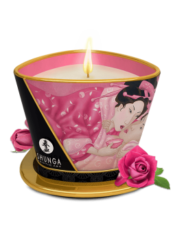 Bougie de massage lueur et caresses - Aphrodisia Rose