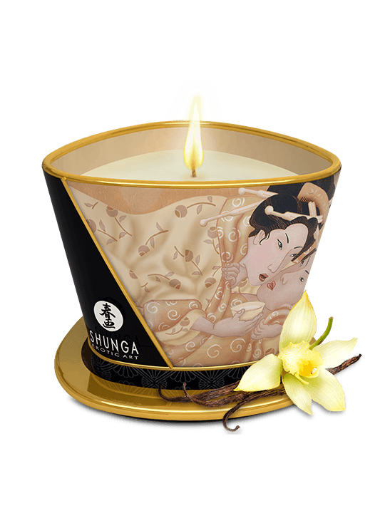 Bougie de massage lueur et caresses - Désir Vanille