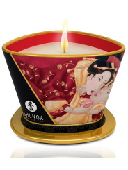 Bougie de massage lueur et caresses - Romance Vin pétillant à la fraise