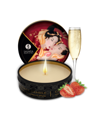 Mini bougie de massage - Vin pétillant à la fraise