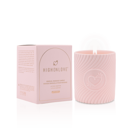 Bougie de massage Rose 220 ml - Martini au litchi