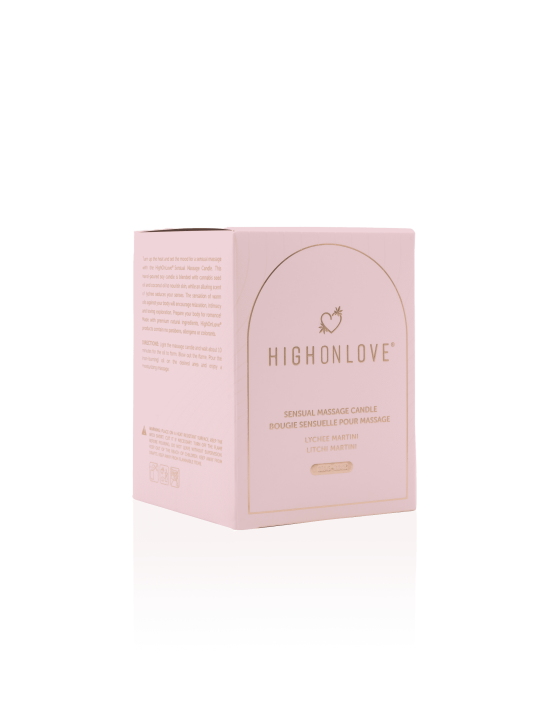 Bougie de massage Rose 220 ml - Martini au litchi