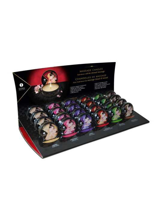 Présentoire mini bougies de massage - 24 unités
