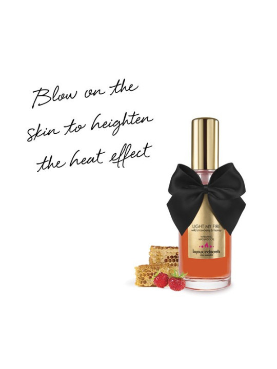 Huile de massage embrassable chauffante - Fraise sauvage