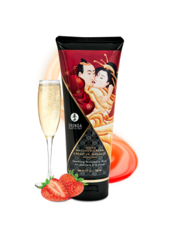 Crème de Massage délectable - Vin pétillant à la fraise