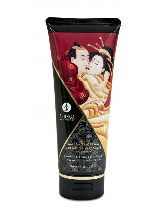 Crème de Massage délectable - Vin pétillant à la fraise