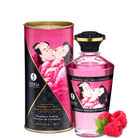 Huile chauffante aphrodisiaque - Framboise 100ml