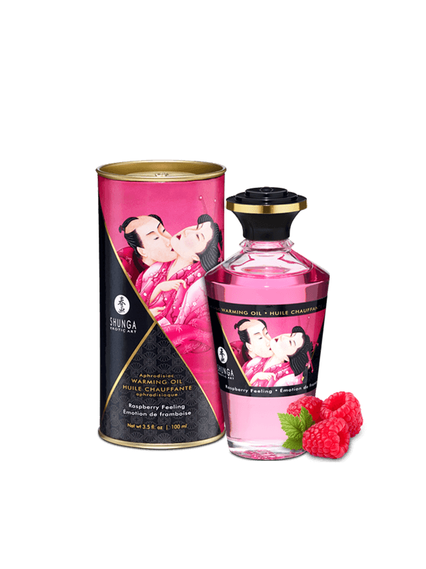 Huile chauffante aphrodisiaque - Framboise 100ml