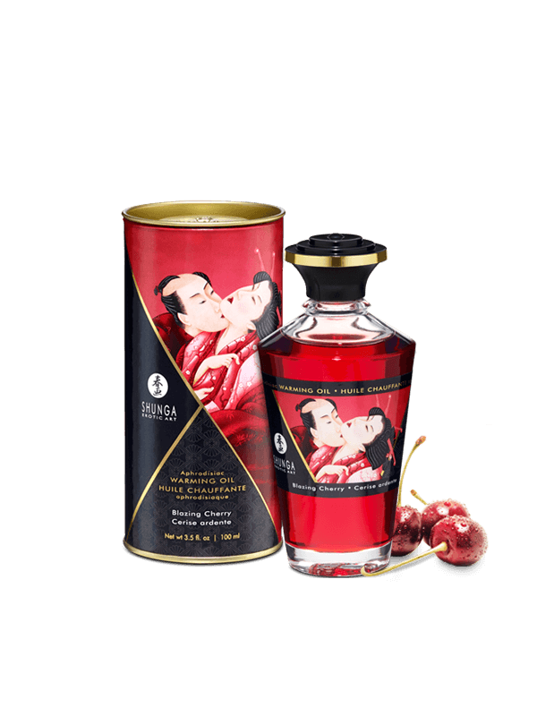 Huile chauffante aphrodisiaque - Cerise ardente 100ml