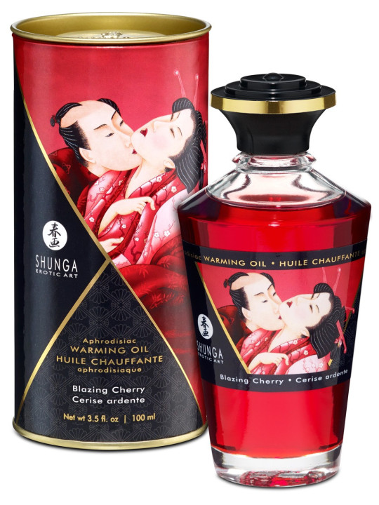 Huile chauffante aphrodisiaque - Cerise ardente 100ml