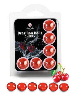 6 Brazilian Balls "Cerise" 3386-6