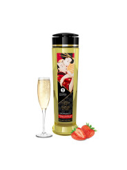Huile de massage érotique - Romance - Vin pétillant fraise - 240 ml