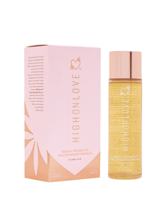 Huile de massage luxueuse Martini au Litchi - 120 ml