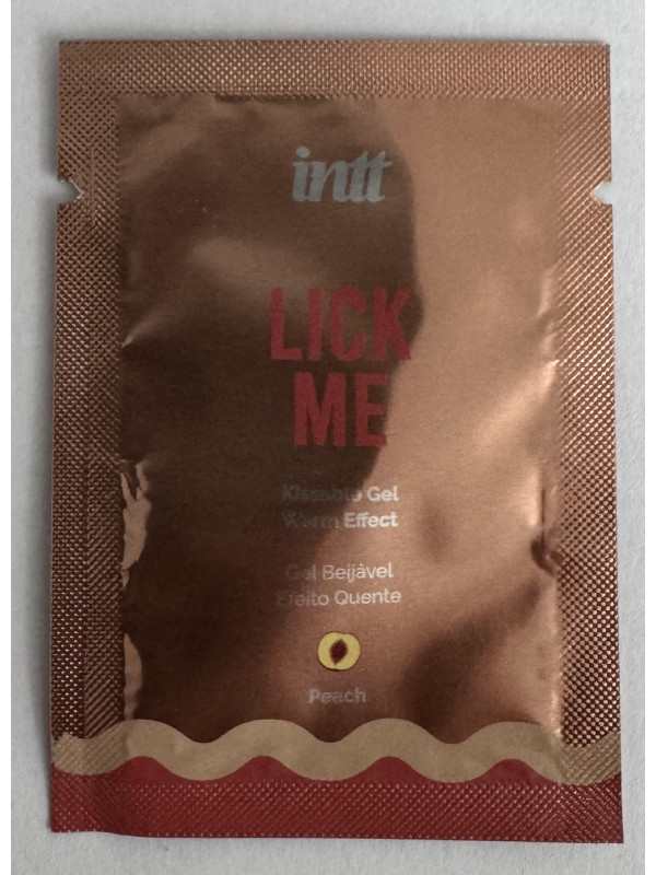 Echantillon Lick me Pêche - Gel chauffant et embrassable 2ml