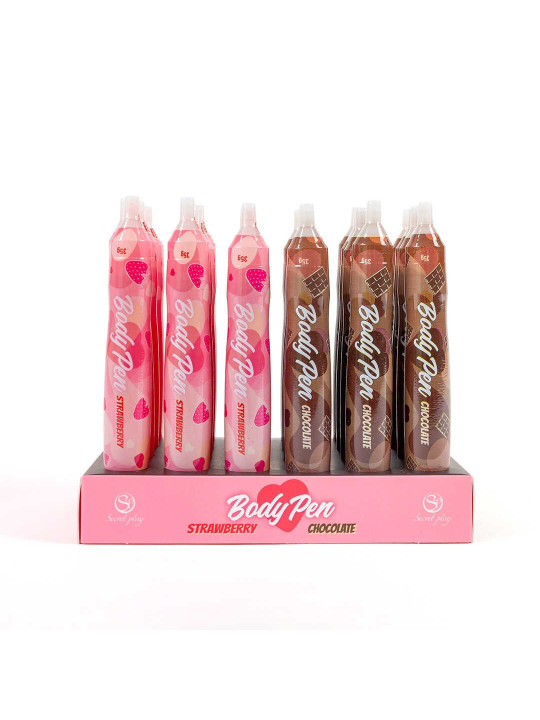 Présentoir stylos comestibles Fraise et Chocolat