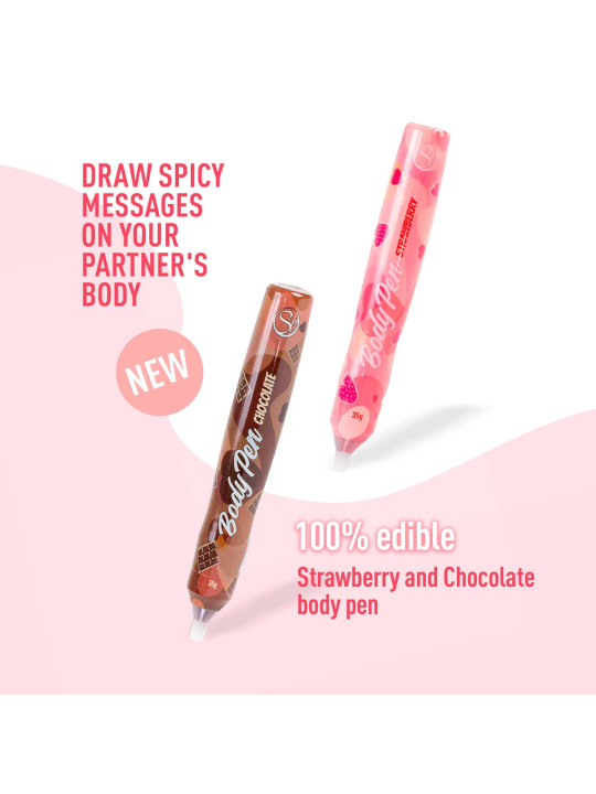Présentoir stylos comestibles Fraise et Chocolat
