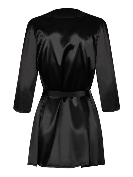 Satinia Peignoir - Noir