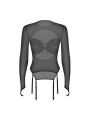 Aurorium blouse à manches longues noires