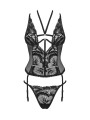 Alessya Corset et string noir
