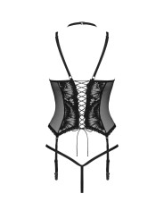 Alessya Corset et string noir