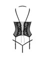 Alessya Corset et string noir