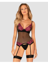 Rosenty guêpière et string - Noir