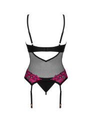 Rosenty guêpière et string - Noir