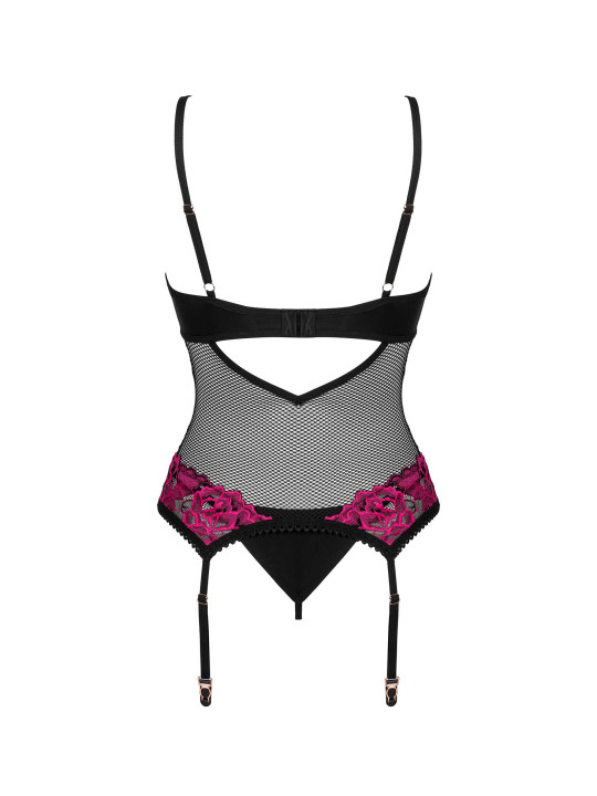 Rosenty guêpière et string - Noir