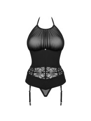 Serafia guêpière et string - Noir