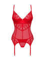 Ingridia corset et string - Rouge