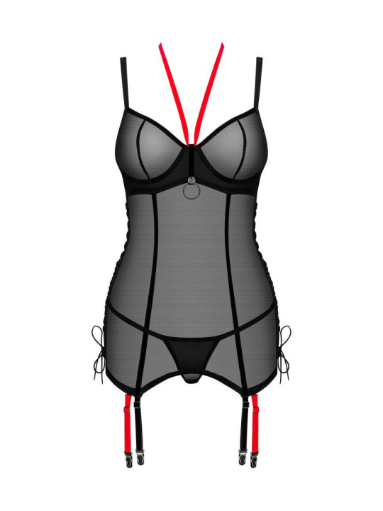 Glandez guêpière et string - Noir