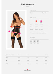 Chic Amoria corset et string - Noir