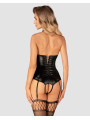 Viranes corset et string - Noir