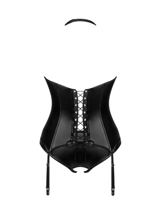 Viranes corset et string - Noir