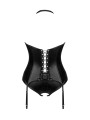 Viranes corset et string - Noir