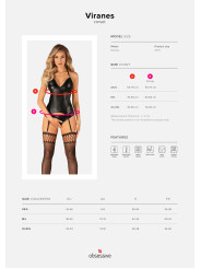 Viranes corset et string - Noir