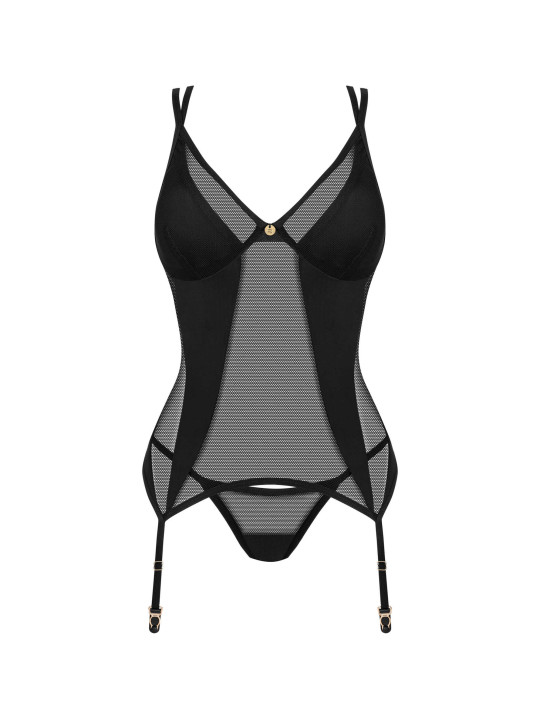Nesari corset et string - Noir