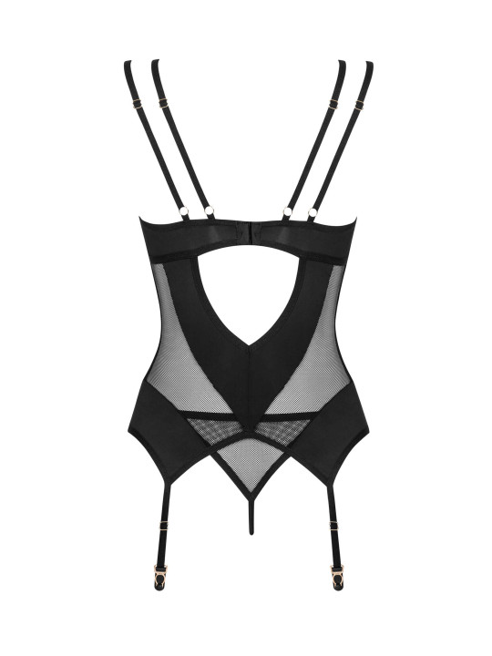 Nesari corset et string - Noir