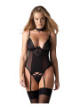 Donarella corset et string - Noir NP